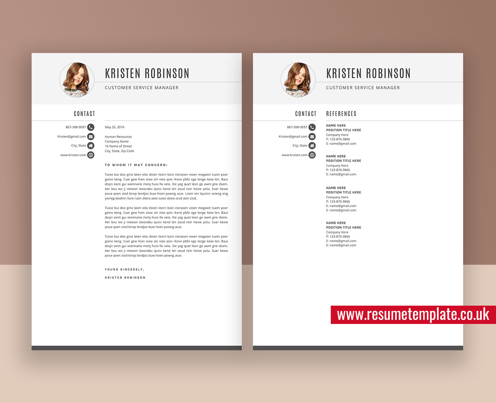 Creative CV Templates for Microsoft Word, Cover Letter and ...
